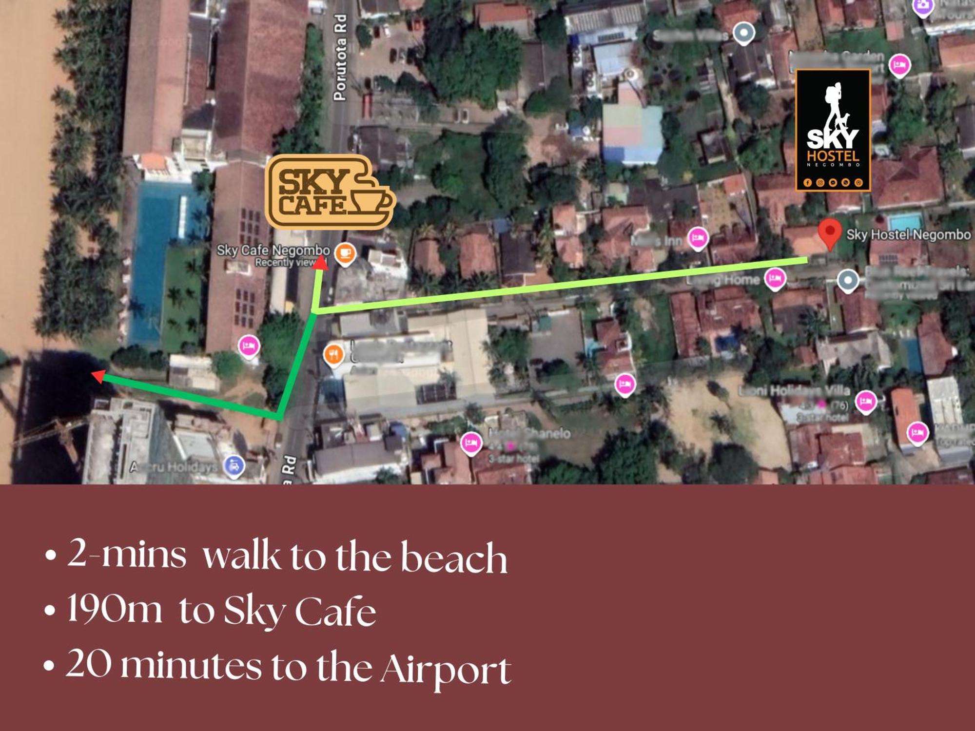 Sky Hostel Negombo Kültér fotó